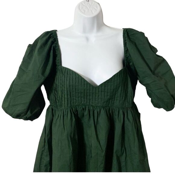 NWT Tuckernuck Emerald Puff Sleeve Sasha Mini Dress - Picture 5 of 9